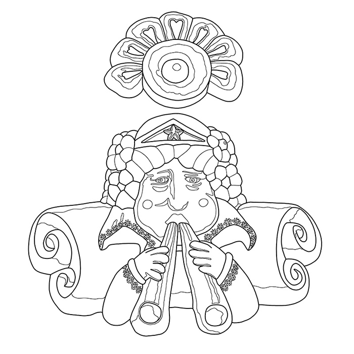 CAROUSEL, a Coloring Jones coloring book for adults