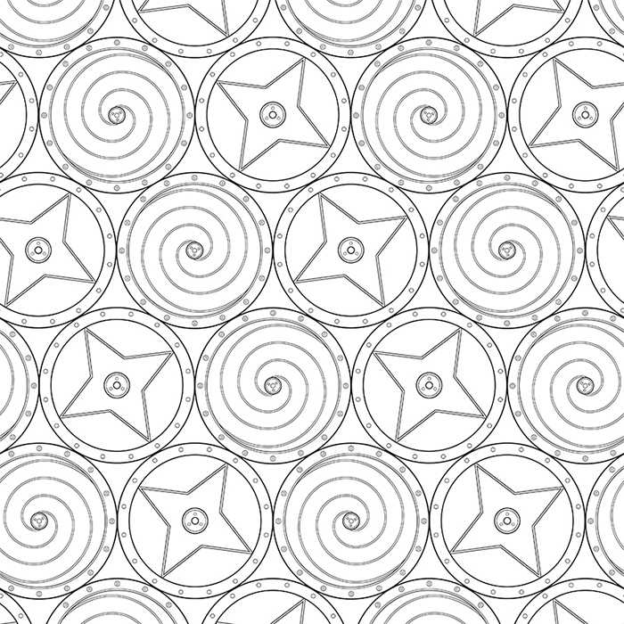 CAROUSEL, a Coloring Jones coloring book for adults